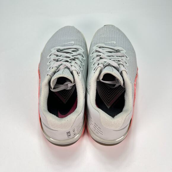 Nike Metcon 5 Grey Platinum Red Fade Training Shoes A02982-004 Women's Size 8.5 - Picture 6 of 10
